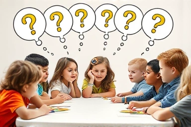 Children learning through discussion and questions