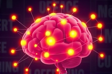 Brain with glowing neural networks, symbolizing learning and connection.