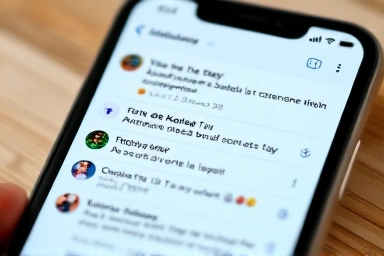 Digital communication with contemporary English slang on a smartphone.