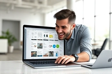 Professional using Figma for design collaboration and productivity.