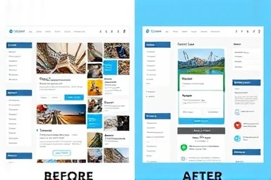 UI design improvement showcase from cluttered to clean and effective.