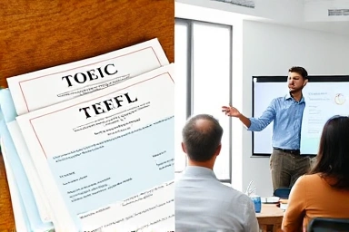 Contrast between test scores and real-world business presentation skills.