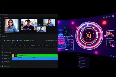 Evolution of video editing: traditional vs. AI and 3D technology.