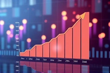 Digital marketing success graph with cost reduction and conversion increase.