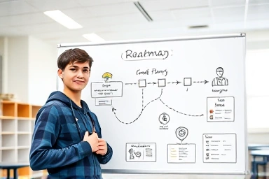 High school student planning university admission roadmap