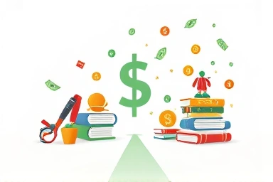 Money transforming into educational tools, representing value and investment.