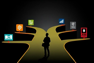 Student at a crossroads symbolizing future academic and career paths.