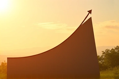 Symbolic graph of academic improvement and success.