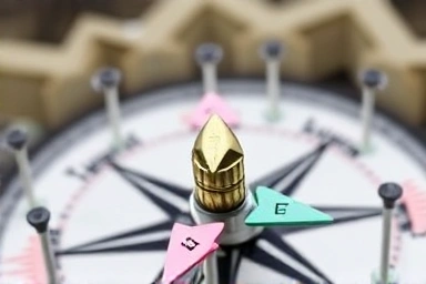 Compass showing multiple career path directions for military officers.