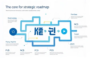 Infographic symbolizing KEPCO NCS strategy and problem-solving.