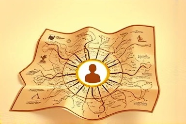 Intricate map symbolizing self-discovery and personal growth journey