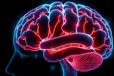 Brain neural pathways, cognitive activity, scientific visualization