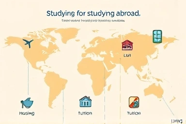 Infographic of study abroad expenses breakdown