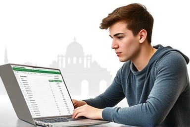 Student planning budget for studying abroad in Spain