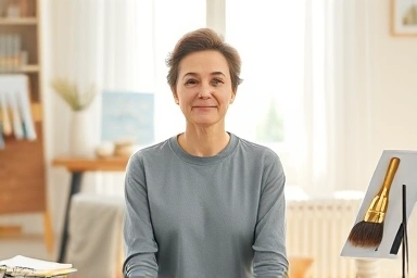 Serene person finding peace through diverse hobbies.