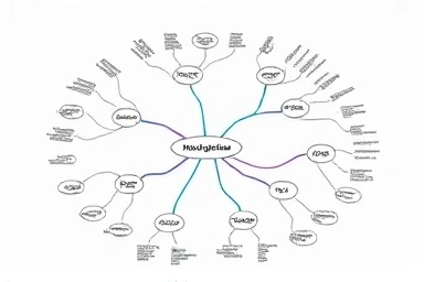 Mind map illustrating logical deduction for academic texts