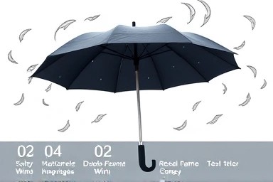 Durable 3-section automatic umbrella resisting strong winds.