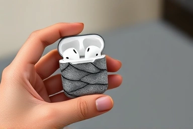 AirPods with a unique, protective case as a fashion accessory