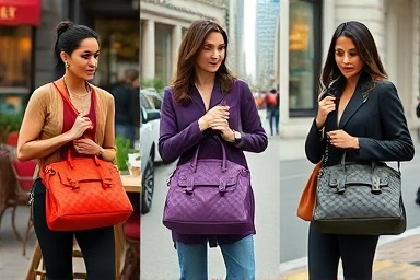 Stylish people carrying Bottega Veneta Cassette bags