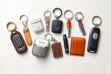 Stylish car and AirPod keychains showcasing personal expression.