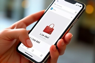 Smartphone showing CJ Onstyle live deal notification for fashion item