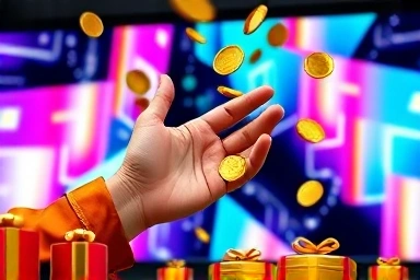 Hand grabbing shopping benefits and discounts