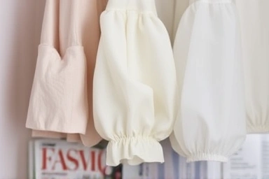 Variety of puff-sleeve blouse fabrics and designs