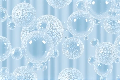 Oxygen bubbles symbolizing deep cleaning power.