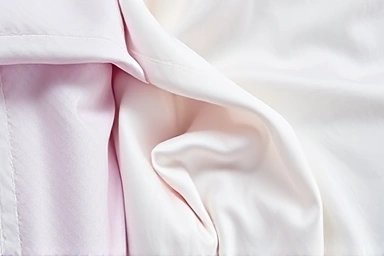Close-up textures of comfortable pajama fabrics.