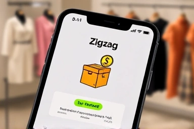 Zigzag app showing return process with refund symbol