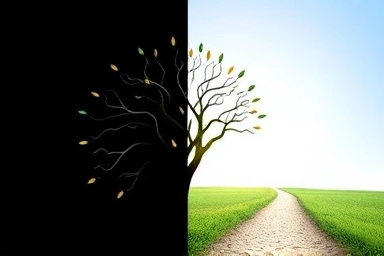 Financial decision path, tangled vs. clear future
