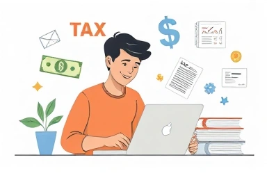 Freelancer managing taxes and income with clarity