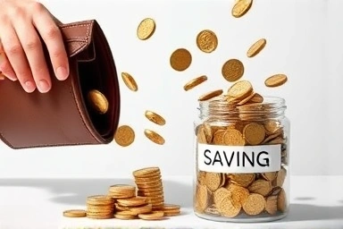 Financial strategy, money management, saving, investment.
