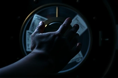 Hand reaching for locked vault, symbolizing financial restrictions.