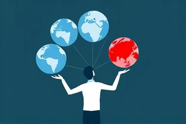 Juggling globes symbolizing international tax obligations
