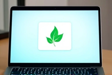 Digital tax notification icon on laptop screen