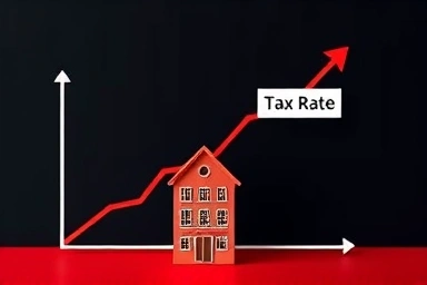 Graph showing rising tax rates impacting small businesses