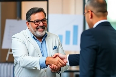 Tax accountant and business owner forging a partnership for growth.