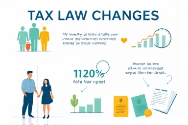 Infographic symbolizing tax law changes and financial planning