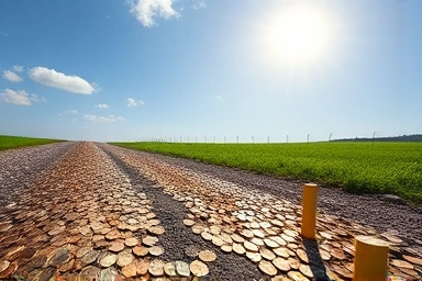 Symbolic path from tax burden to financial clarity
