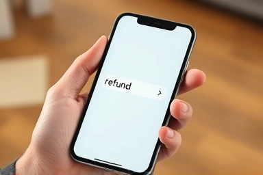Smartphone interface for claiming tax refunds.