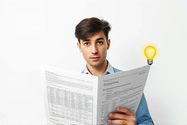 Person realizing a tax solution with a lightbulb.