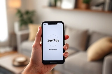 ZeroPay app on smartphone, symbolizing tax deduction benefits.