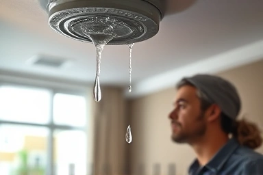 Water damage from apartment leak, homeowner concern