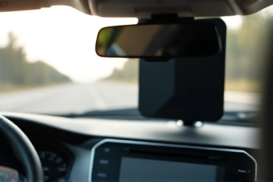Car dashboard with integrated black box, modern safety technology
