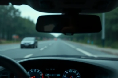 Car dashboard with integrated dashcam, symbolizing car insurance discount.