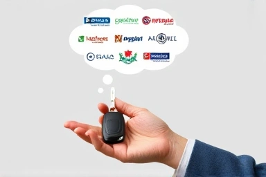 Car key with insurance contact information