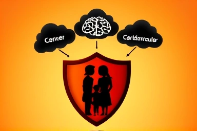 Shield protecting family from critical illness storms