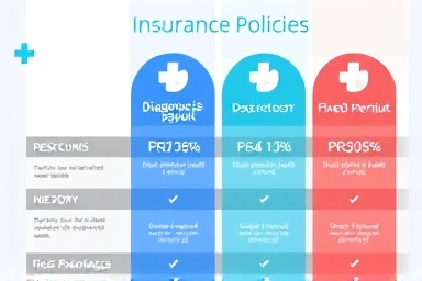 Abstract insurance policy comparison chart