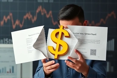 Financial contract being torn, dollar sign, financial loss, insurance refund